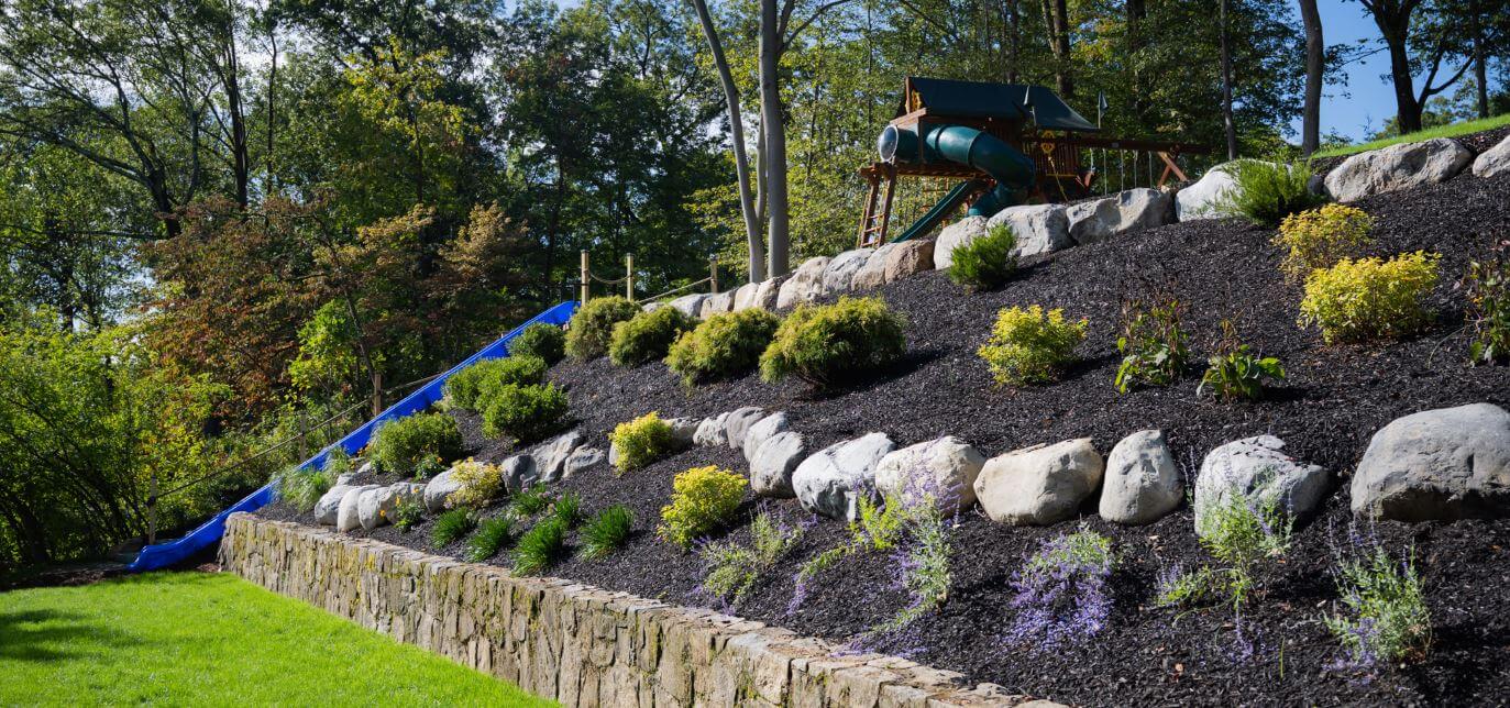 Backyard Transformation with Embankment Slide in Morristown, NJ